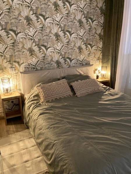 chambre, papier peint