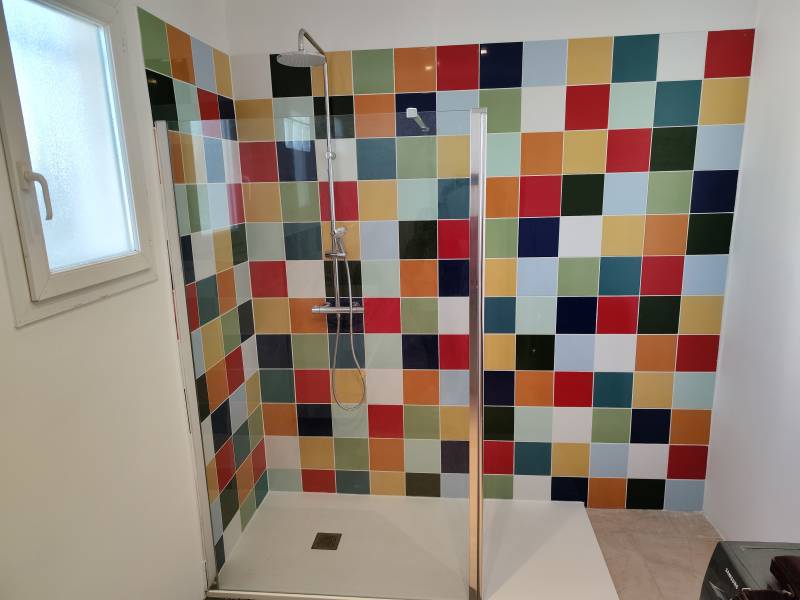 receveur extra plat avec paroi de douche montpellier