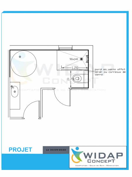 rénovation d'une salle de bain avec création d'une douche italienne, d'un wc suspendu et d'une baignoire ilot en travertin sur Montpellier dans l'Hérault